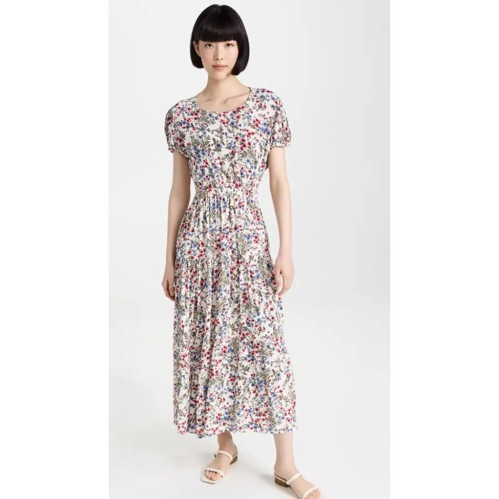 Sokie Collective NWT Peek-a-Boo Dress in White Floral size XL - Picture 2 of 12